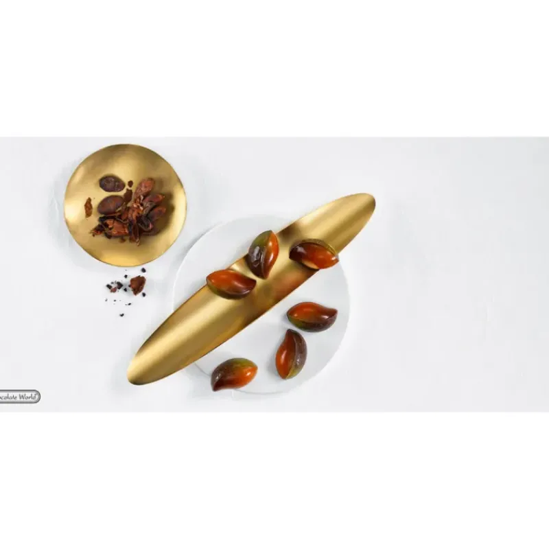 Moules À Chocolat*CHOCOLATE WORLD Moule Chocolat Elias Läderach Urban Leaf 45 mm (x16)