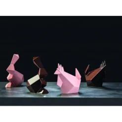 Moules À Chocolat*PAVONI Moule Chocolat Lapin Origami 14,5 x 9,5 cm x H 18 cm (x2)