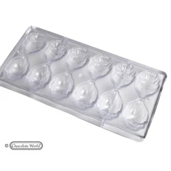 Moules À Chocolat*CHOCOLATE WORLD Moule Chocolat Rose Ouverte 12 Cavités