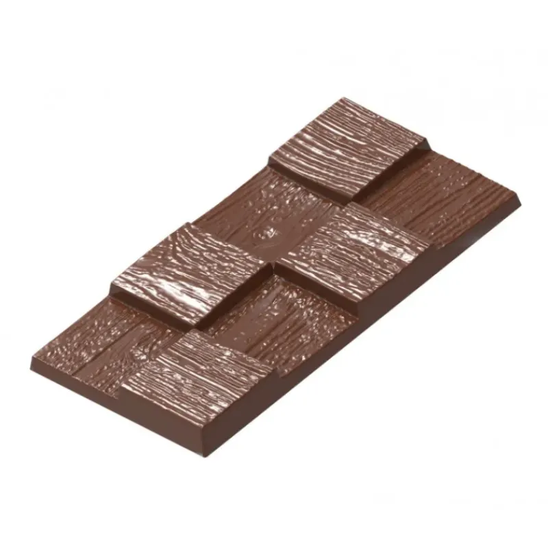 Moules À Chocolat*Chocolat Form Moule Chocolat Tablette Effet Bois (x4)