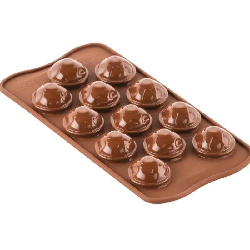 Moule Silicone*SILIKOMART Moule Chocolat Tête de Mort Halloween 12 Empreintes