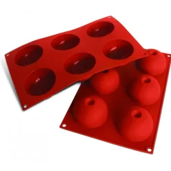 Moule Silicone*SILIKOMART Moule demi sphère bout enfoncé silicone souple pro