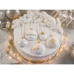 Moule Silicone*KAREN DAVIES Moule en Silicone 7 Boules de Noël