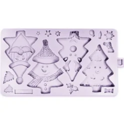 Moule Silicone*KAREN DAVIES Moule en Silicone 4 Personnages Sapin de Noël