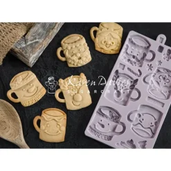 Moule Silicone*KAREN DAVIES Moule en Silicone 5 Tasses Festives de Noël