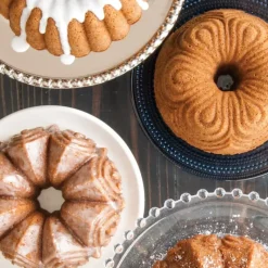 Moule Anti-adhésif|Moules À Gâteaux*NORDIC WARE Moule Mini Bundt Assortis (x4) Gold