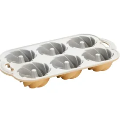 Moule Anti-adhésif|Moules À Gâteaux*NORDIC WARE Moule Mini Bundt Héritage (x6) Gold