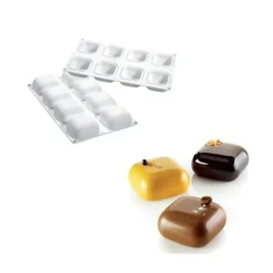 Moule Silicone*SILIKOMART Moule Silicone 8 Carrés Bombés 6,1 x 6,1 cm 100ml Professional