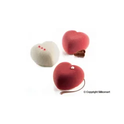 Moule Silicone*SILIKOMART Moule Silicone 8 Coeurs Bombés 6,35 x 6,5 cm 100ml Professional