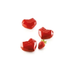 Moule Silicone*SILIKOMART Moule Silicone 6 Coeurs Origami 82,6 x 74 x h35 mm 110ml Professional