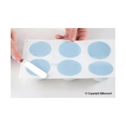 Moule Silicone*SILIKOMART Moule Silicone 6 Demi Sphères Vrillées Ø 75 mm Professional