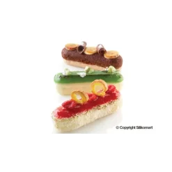 Moule Silicone*SILIKOMART Moule Silicone 6 Eclairs 129 x 40 x h35 mm 140ml Professional