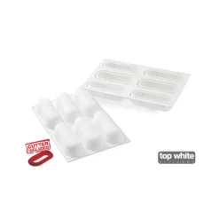 Moule Silicone*SILIKOMART Moule Silicone 6 Eclairs 129 x 40 x h35 mm 140ml Professional