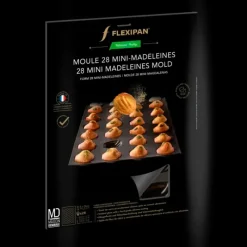 Moule Anti-adhésif|Moule Silicone*FLEXIPAN DEMARLE Moule Silicone 28 Mini Madeleines 5,5 x 3,5 cm