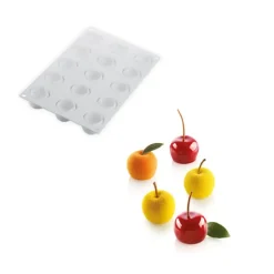 Moule Silicone|Moules À Gâteaux*SILIKOMART Moule Silicone 15 Mini Pommes Ø39 x h30 mm 30ml Professional