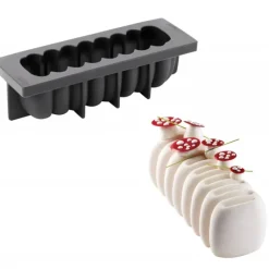 Moule Silicone|Moules À Gâteaux*PAVONI Moule Silicone Bûche Crème 25 x 8,4 cm x H 7,5 cm