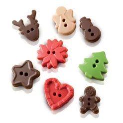 Moules À Chocolat|Moule Silicone*SILIKOMART Moule Silicone Boutons Noël Chocolat 3,5 cm Easy Choc (x15)