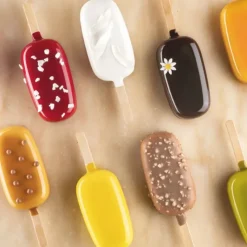 Moule Silicone*PAVONI Moule Silicone Capri 4,9 x H 9,3 cm (x3) + 50 bâtonnets Pavogel