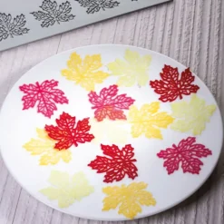 Moules À Chocolat|Décoration Comestible*PAVONI Moule Silicone Gourmand Feuille d'Erable 6,6 x 6,2 x H 0,2 cm (x8)