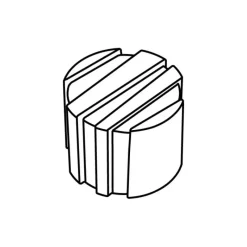 Moule Silicone*PAVOFLEX Moule Silicone Mini-Rond Rayé Ø 3,5 cm x H 3 cm (x54)