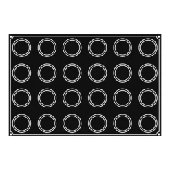 Moule Silicone|Moules À Gâteaux*PAVOFLEX Moule Silicone Muffin Ø 7 cm x H 4 cm (x24)