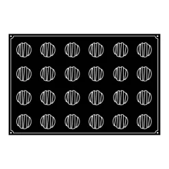 Moule Silicone*PAVOFLEX Moule Silicone Rond Rayé Ø 6 cm x H 4,5 cm (x24)