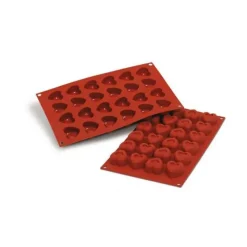Moule Silicone*SILIKOMART Moule Silicone Savarins Coeurs 3,7 x 3,6 cm (x24)