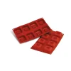 Moule Silicone*SILIKOMART Moule Silicone Savarins Carrés 6,5 cm x H 2,6 cm (x8)