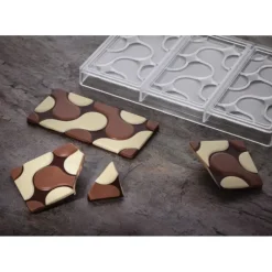 Moules À Chocolat*PAVONI Moule Tablette Chocolat Flow 15,4 x 7,7 x H 0,8 cm (x3)