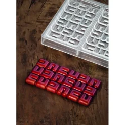 Moules À Chocolat*PAVONI Moule Tablette Chocolat Ola 15,5 x 7,7 cm x H 1 cm (x3)