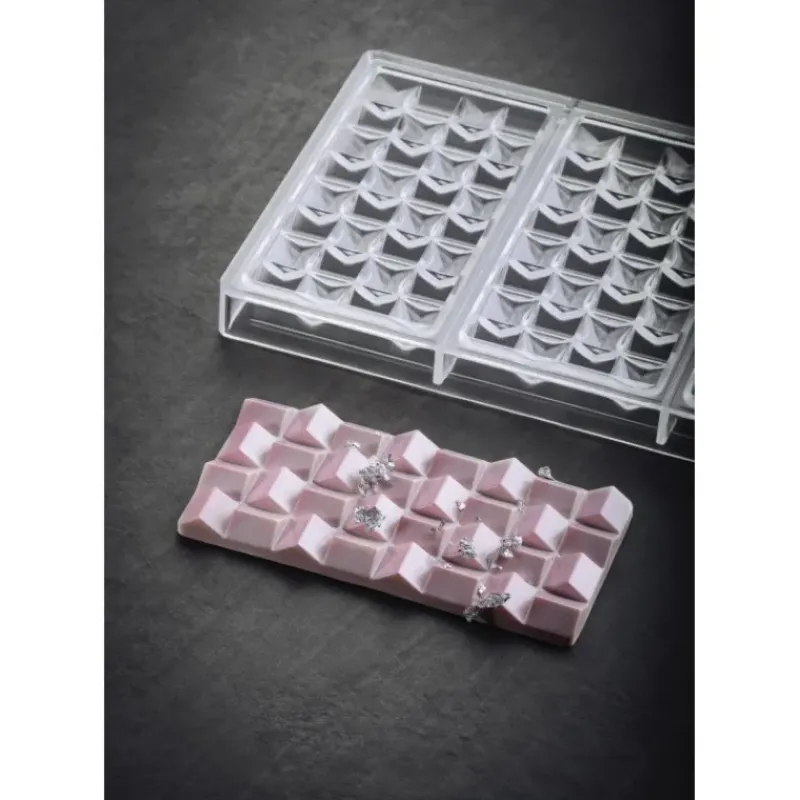 Moules À Chocolat*PAVONI Moule Tablette Chocolat Pixie 15,4 x 7,7 cm x H 1,1 cm (x3)