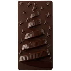 Moules À Chocolat*PAVONI Moule Tablette Chocolat Sapin de Noël Nuit Etoilé 15,4 x 7,7 cm