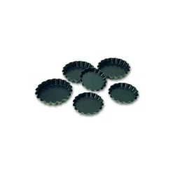 Moule Anti-adhésif|Moules À Gâteaux*MATFER Moule Tartelette Cannelée Exopan Ø9cm H.1.5cm (x12)