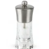 Moulin*PEUGEOT Moulin à Sel Ouessant 14 cm Transparent-Inox