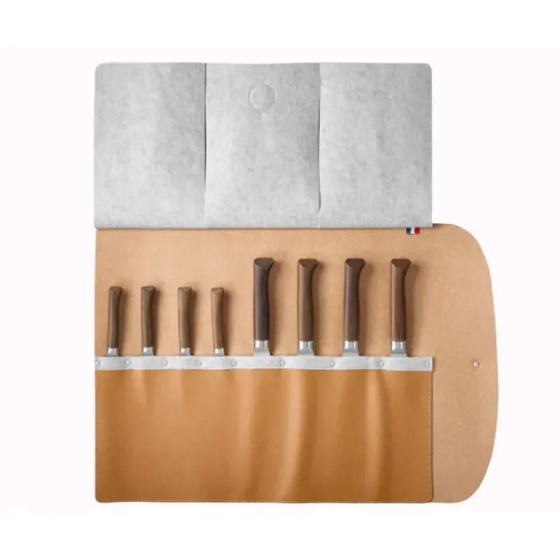 Rangement Couteaux*OPINEL Natte pour 8 Couteaux en Cuir Collection France