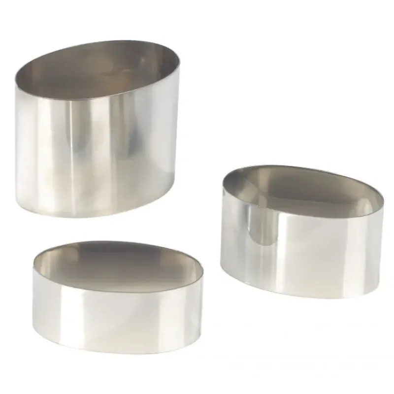 Cercle À Patisserie*MALLARD FERRIERE Nonnette Ovale Inox 7 cm H4 cm