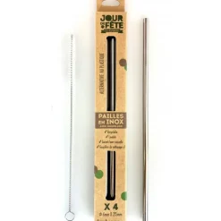 Accessoires Bar*LEBRUN Paille en Inox Droite 21,5cm x4