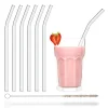 Accessoires Bar*CUISINEADDICT Paille Réutilisable en Verre 23cm courbée x6 HALM