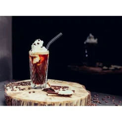 Accessoires Bar*CUISINEADDICT Paille Réutilisable en Verre 23cm courbée x6 HALM