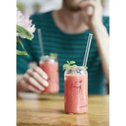 Accessoires Bar*CUISINEADDICT Paille Réutilisable en Verre 20cm droite x4 HALM