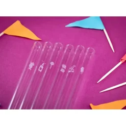 Accessoires Bar*CUISINEADDICT Paille Réutilisable en Verre Fêtes 20cm droite x6 HALM