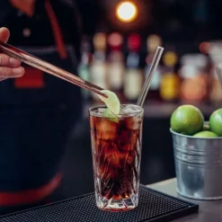 Accessoires Bar*CUISINEADDICT Paille Réutilisable en Verre 23cm droite x4 HALM