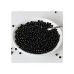 Décoration Comestible*FUNCAKES Perles de sucre Noir Brillant 80g