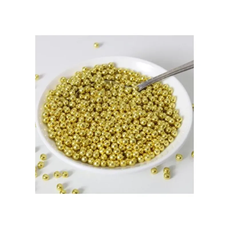 Décoration Comestible*FUNCAKES Perles de Sucre Or Métallique 80 g