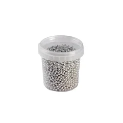 Décoration Comestible*PAVONI Perles en Sucre Argent Métallisé Ø 4 mm 120 g