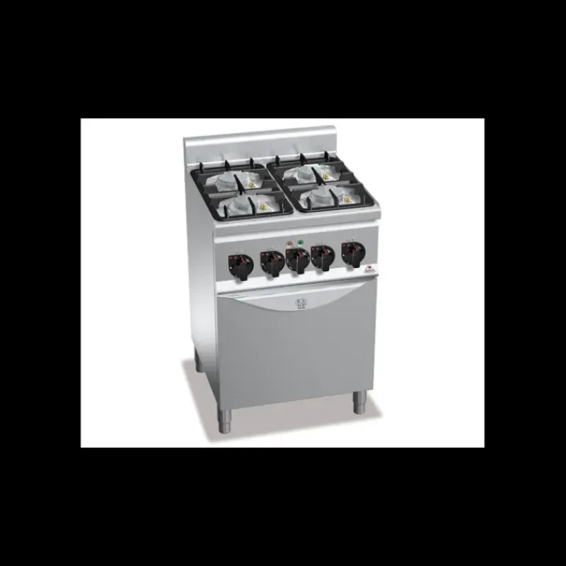 Chaud*BERTOS Piano de Cuisson 4 Brûleurs Eco Power Four Electrique 600 x 600 x 900 mm Berto's