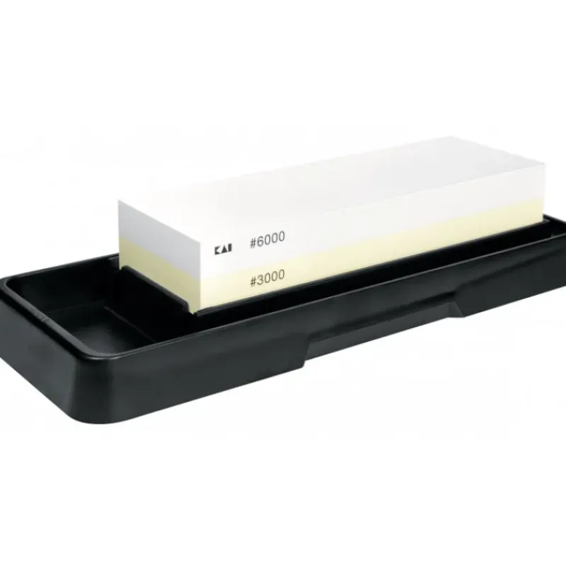Affûtage Aiguiseur*KAI Pierre à Aiguiser Double Face Grain 3000/6000 Kaï