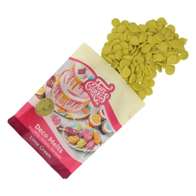 Décoration Comestible*FUNCAKES Pistoles Deco Melts Citron Vert 250g