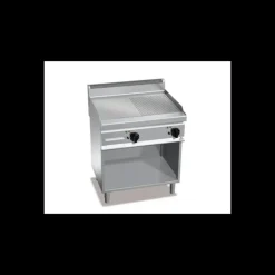 Chaud*BERTOS Plancha Gaz Lisse et Rainurée sur Meuble 700 x 800 x 900 mm Berto's