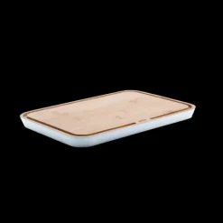 Planches À Découper*PEBBLY Planche à Découper Crème en Bambou 25 x 17,5 cm